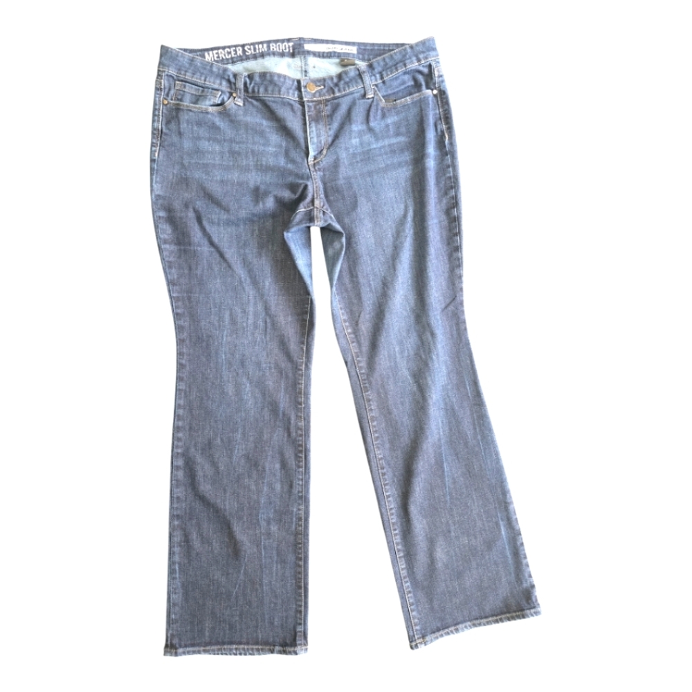 DKNY Jeans Mercer Slim Boot Cut Mid Rise 5 Pocket‎ Size Dark Blue 16x32